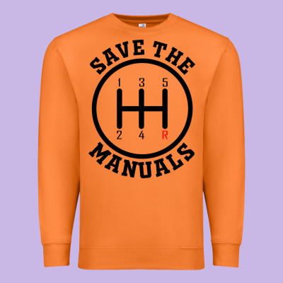 Save The Manuals (black) Premium Sweatshirt Designed By Artisfamous