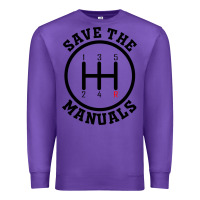 Purple save the manuals (black) Premium Sweatshirt - artisFamous