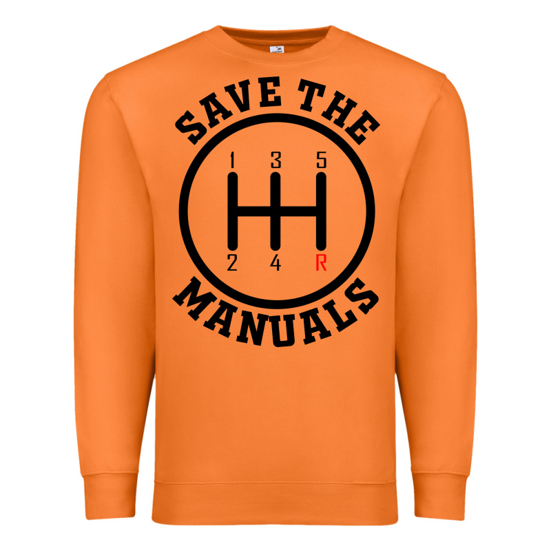 Save The Manuals (black) Premium Sweatshirt by artisFamous | Teevron