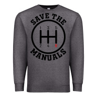 Charcoal Heather save the manuals (black) Premium Sweatshirt - artisFamous