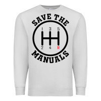 Dove Grey save the manuals (black) Premium Sweatshirt - artisFamous