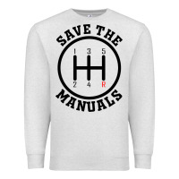 Oatmeal Heather save the manuals (black) Premium Sweatshirt - artisFamous