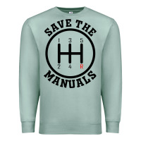 Seafoam save the manuals (black) Premium Sweatshirt - artisFamous
