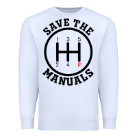 White save the manuals (black) Premium Sweatshirt - artisFamous