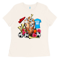 Bone Soccer Cold Drink Frappe Ladies Tee - FaDigitalArtStudio