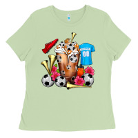 Matcha Soccer Cold Drink Frappe Ladies Tee - FaDigitalArtStudio