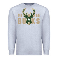 Heather Grey Milkwaukee Bucks Premium Sweatshirt - artisFamous