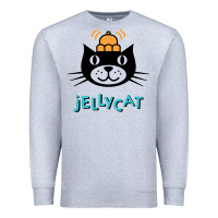 Heather Grey jelly cat Premium Sweatshirt - artisFamous