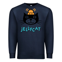 Navy jelly cat Premium Sweatshirt - artisFamous