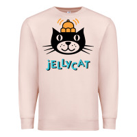 Pale Pink jelly cat Premium Sweatshirt - artisFamous