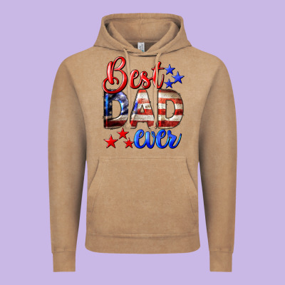 Best Dad Ever 4th Of July Vintage Hoodie Designed By Lillyallendesigns