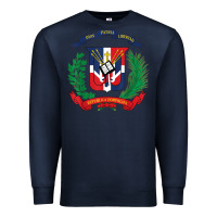 Navy dominican republic flag national emblem republica dominicana t shirt Premium Sweatshirt - artisFamous