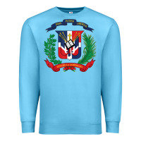 Ocean Blue dominican republic flag national emblem republica dominicana t shirt Premium Sweatshirt - artisFamous