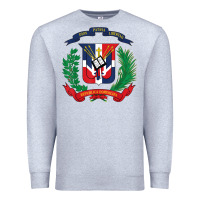 Heather Grey dominican republic flag national emblem republica dominicana t shirt Premium Sweatshirt - artisFamous