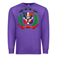 Purple dominican republic flag national emblem republica dominicana t shirt Premium Sweatshirt - artisFamous