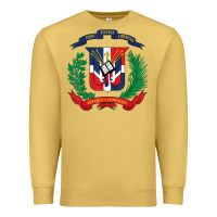 Antique Gold dominican republic flag national emblem republica dominicana t shirt Premium Sweatshirt - artisFamous