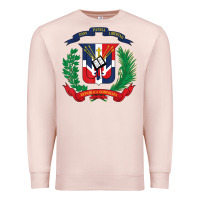 Pale Pink dominican republic flag national emblem republica dominicana t shirt Premium Sweatshirt - artisFamous