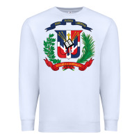 White dominican republic flag national emblem republica dominicana t shirt Premium Sweatshirt - artisFamous