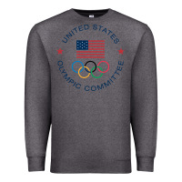Charcoal Heather Olympic Rings Premium Sweatshirt - artisFamous