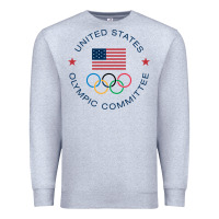 Heather Grey Olympic Rings Premium Sweatshirt - artisFamous