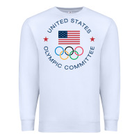 White Olympic Rings Premium Sweatshirt - artisFamous