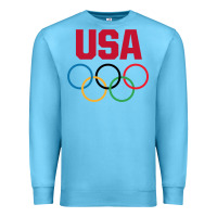 Ocean Blue Olympic Rings Premium Sweatshirt - artisFamous