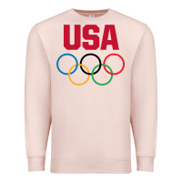 Pale Pink Olympic Rings Premium Sweatshirt - artisFamous