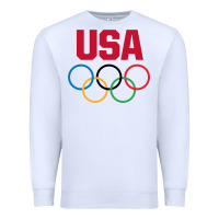 White Olympic Rings Premium Sweatshirt - artisFamous