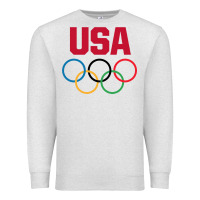 Oatmeal Heather Olympic Rings Premium Sweatshirt - artisFamous