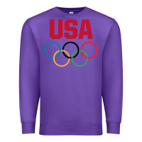 Purple Olympic Rings Premium Sweatshirt - artisFamous
