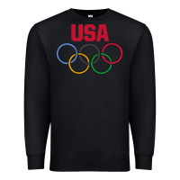 Black Olympic Rings Premium Sweatshirt - artisFamous