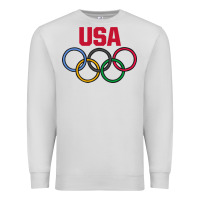 Dove Grey Olympic Rings Premium Sweatshirt - artisFamous