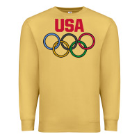 Antique Gold Olympic Rings Premium Sweatshirt - artisFamous