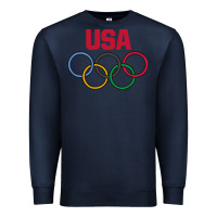Navy Olympic Rings Premium Sweatshirt - artisFamous