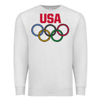 Oatmeal Heather Olympic Rings Premium Sweatshirt - artisFamous