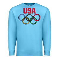 Ocean Blue Olympic Rings Premium Sweatshirt - artisFamous