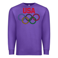 Purple Olympic Rings Premium Sweatshirt - artisFamous