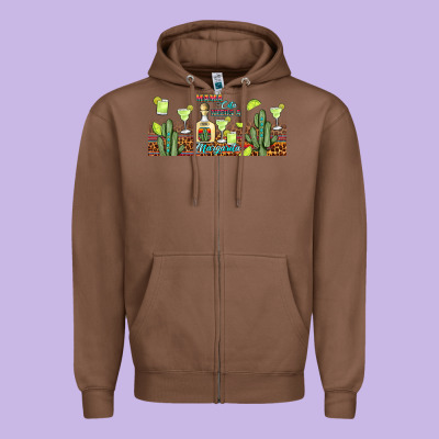 Mama Cita Needs A Margarita Zipper Hoodie Designed By Jahusdesignshop