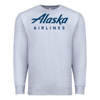 Heather Grey Alaska Airlines Premium Sweatshirt - artisFamous