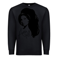 Black Amy Winehouse Premium Sweatshirt - artisFamous