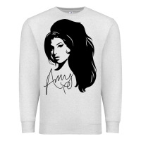Oatmeal Heather Amy Winehouse Premium Sweatshirt - artisFamous
