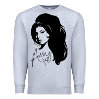Heather Grey Amy Winehouse Premium Sweatshirt - artisFamous