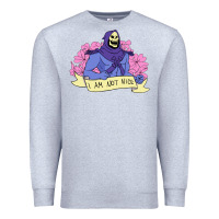 Heather Grey Vintage Skeletor ı am not nice Premium Sweatshirt - artisFamous