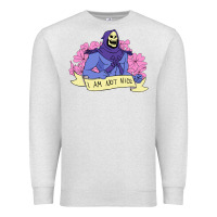 Oatmeal Heather Vintage Skeletor ı am not nice Premium Sweatshirt - artisFamous
