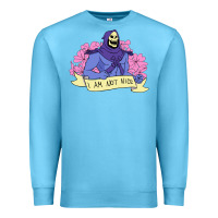Ocean Blue Vintage Skeletor ı am not nice Premium Sweatshirt - artisFamous