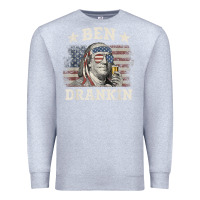Heather Grey Ben Drankin 4th of July Patriotic Funny T-Shirt Premium Sweatshirt - artisFamous