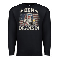 Black Ben Drankin 4th of July Patriotic Funny T-Shirt Premium Sweatshirt - artisFamous