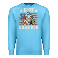 Ocean Blue Ben Drankin 4th of July Patriotic Funny T-Shirt Premium Sweatshirt - artisFamous