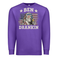 Purple Ben Drankin 4th of July Patriotic Funny T-Shirt Premium Sweatshirt - artisFamous