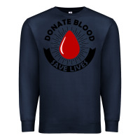 Navy donate blood save lives blood donor Premium Sweatshirt - artisFamous